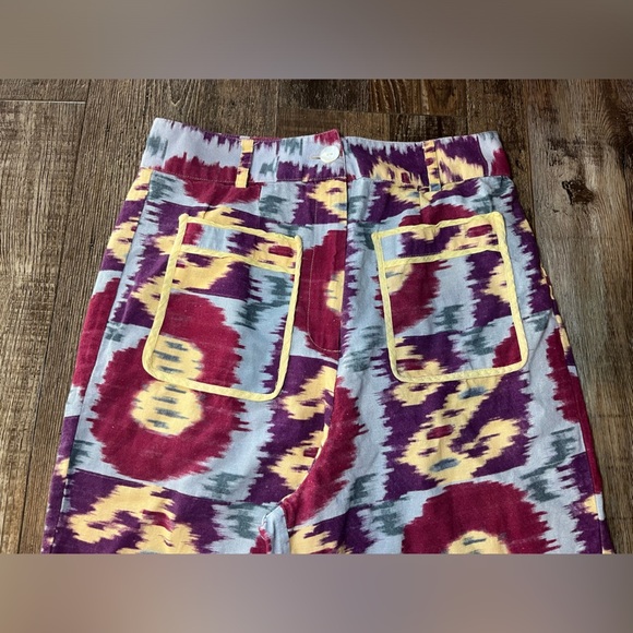 Maria De La Orden Niza Printed High Waist Straight Pants Size 4 - Picture 4 of 8